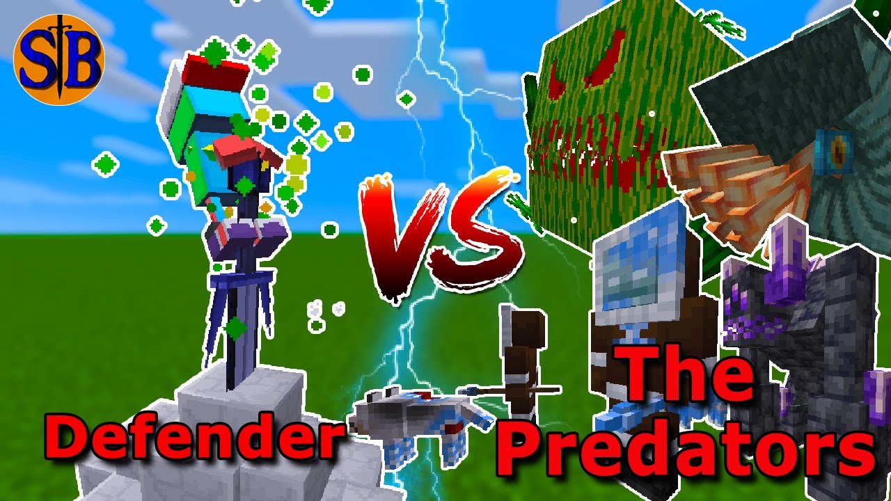 Defender vs The Predators | Minecraft Mob Battle