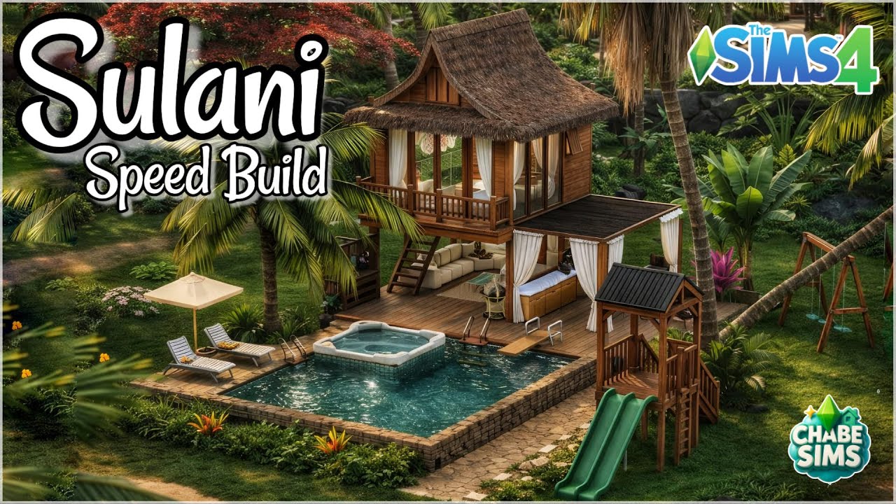 ´´Bungalow  Hermoso y Fácil en Sulani ´´ Speed Build | The Sims 4