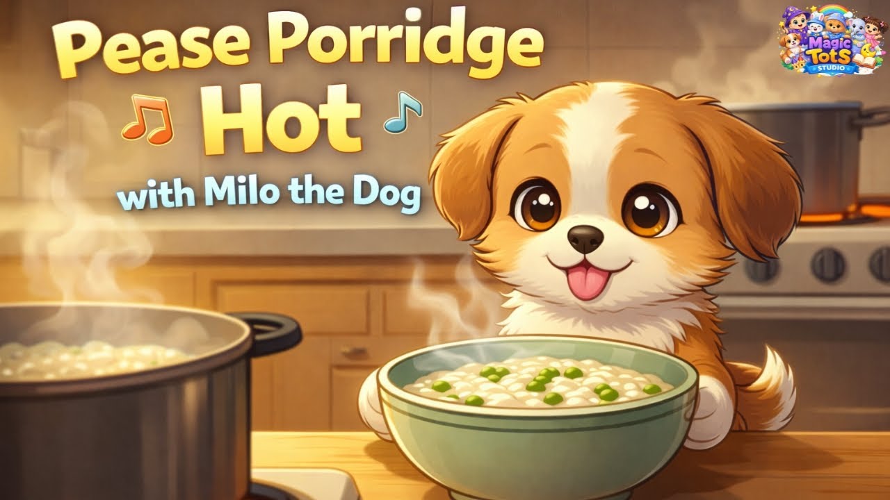 Горячая гороховая каша 🥣 | Теплая и уютная детская песенка | Собака Майло 🐶💛 | Студия Magic Tots