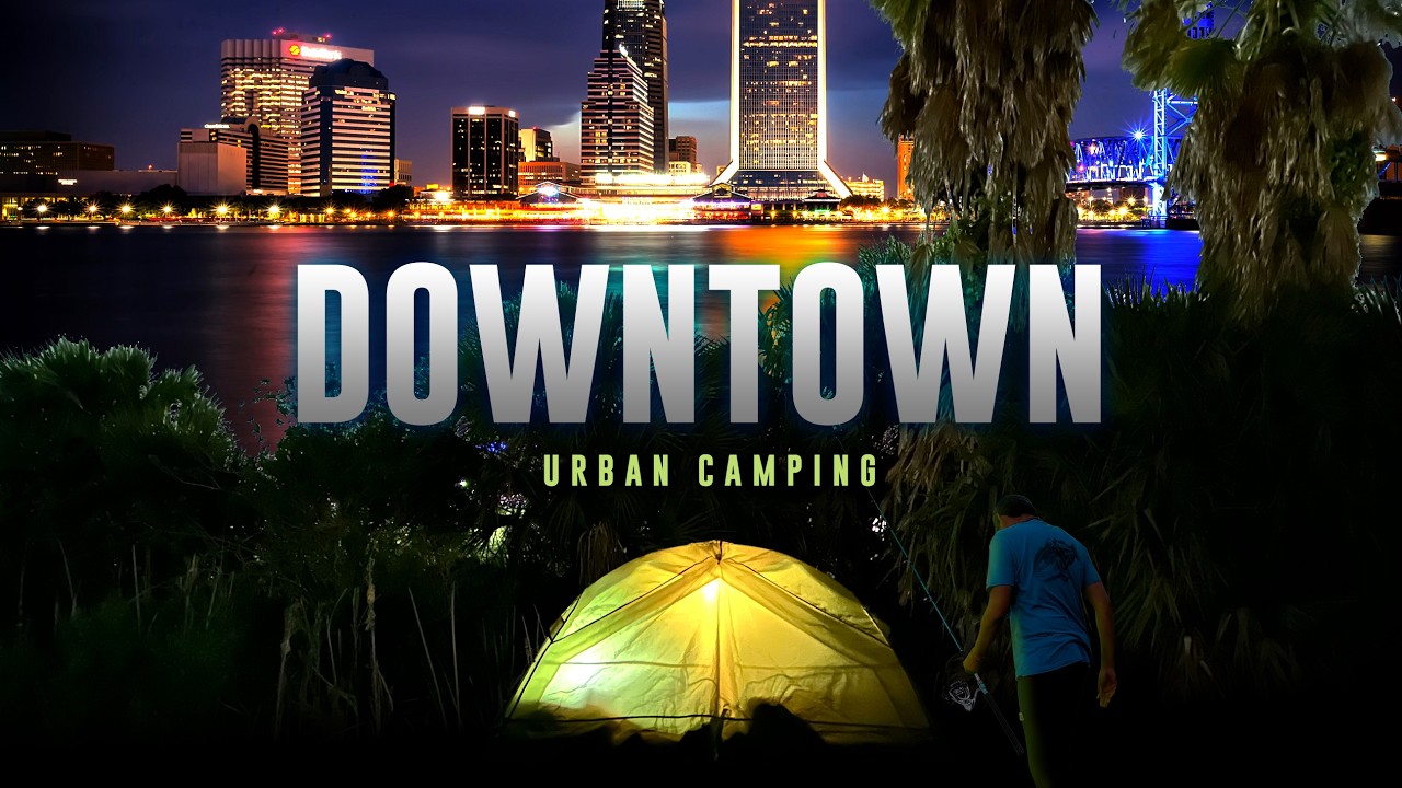 Stealth Urban CAMPING, CATCH & COOK! Dangerous area of Downtown Jacksonville!