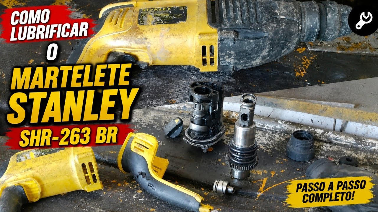 COMO LUBRIFICAR O MARTELETE STANLEY SHR-263 BR