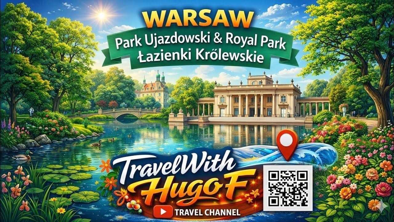 🇬🇧 Парк Уяздовского и парк Королевские Лазенки в Варшаве @TravelwithHugoF #warsaw