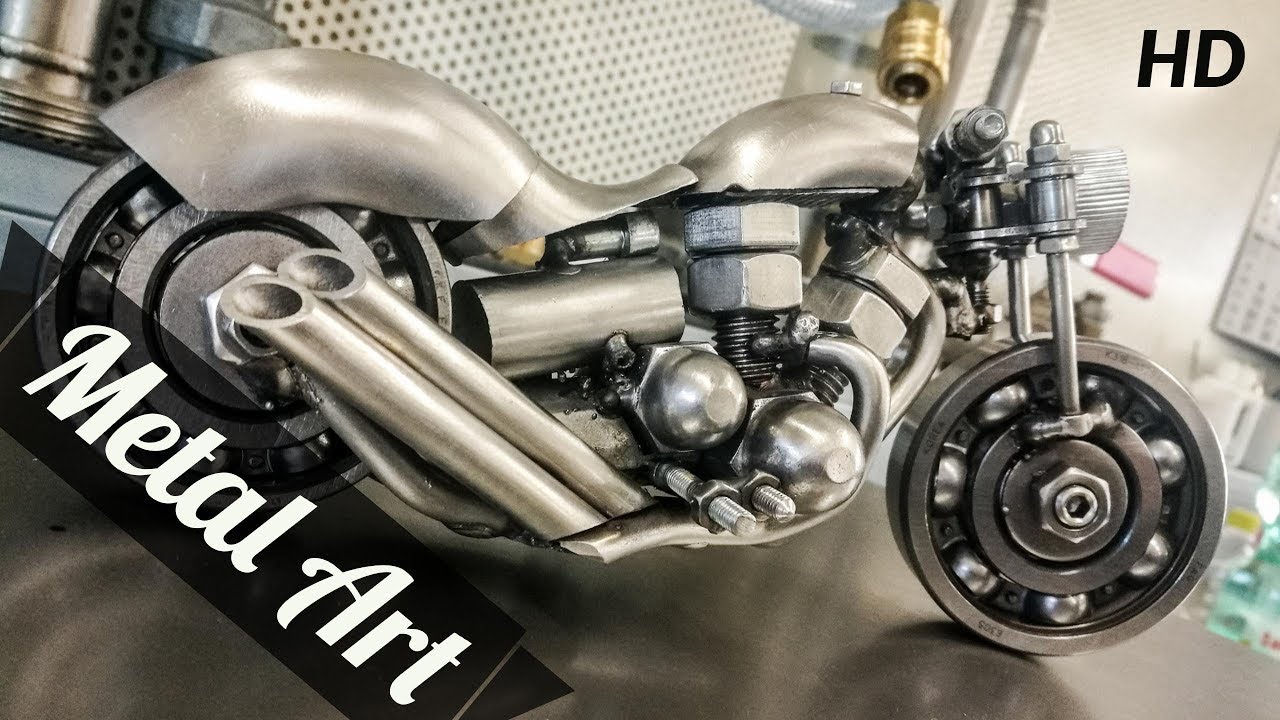 Metal Art - Handmade Motorcycle Sculpture