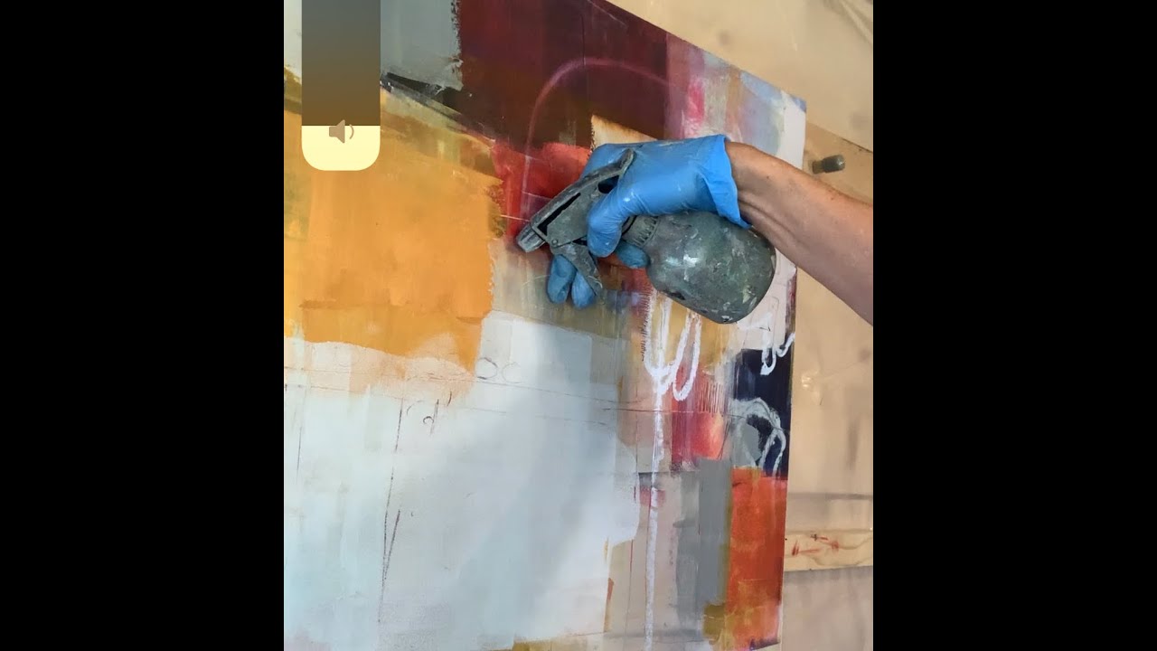 Making a Diptych  on wood panel with oil and cold wax.