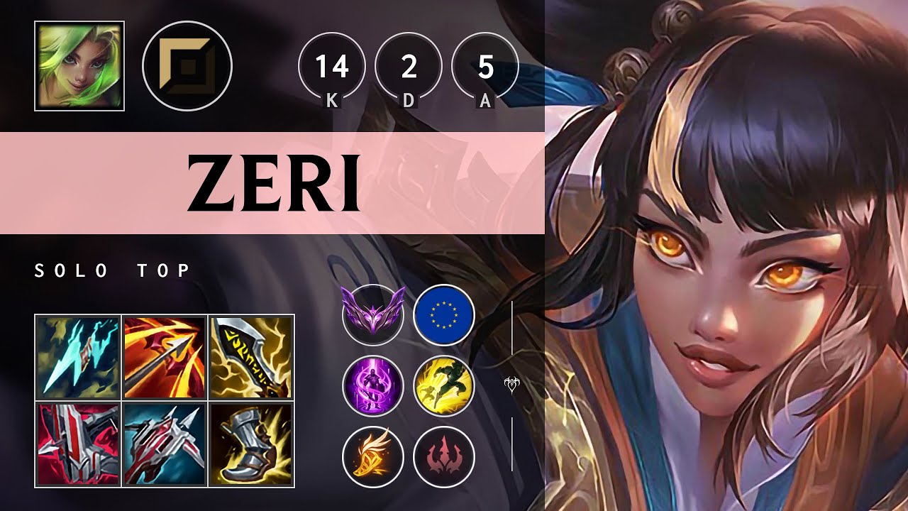 Zeri Top vs Teemo: Legendary - EUW Master Patch 14.20