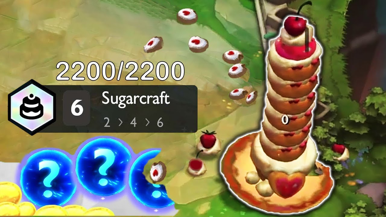S12 MAX 2200 Sugarcraft Cashout! The Biggest Cake | TFT Set 12 PBE