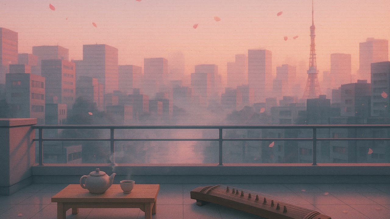 Tokyo Rooftops at Dawn — Peaceful Ambient