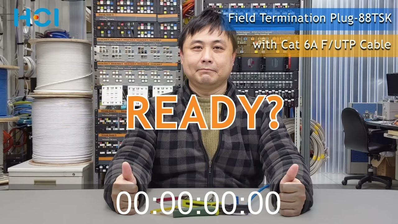 Fast Termination of Cat 6A Shielded Field Terminable Plug (w/FTP cable)
