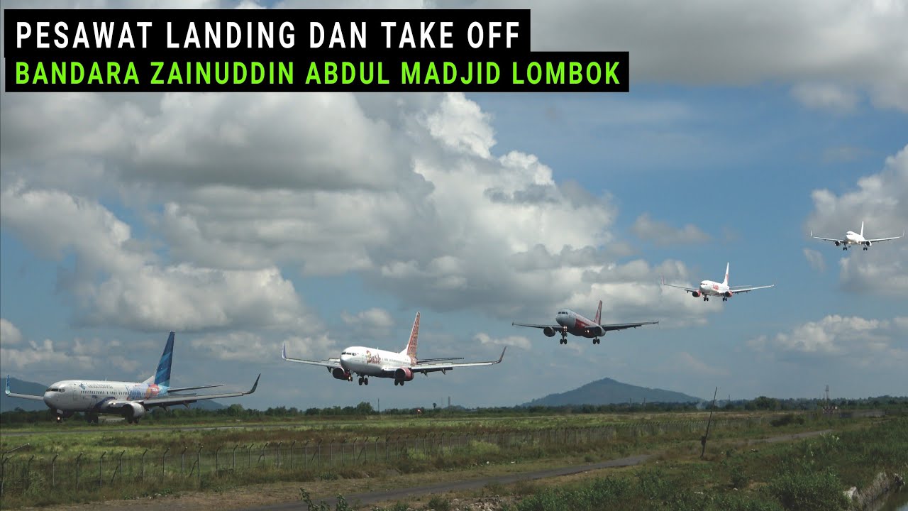Plane Spotting Terbaru 2023 di Bandara Lombok, Nonton Pesawat Terbang saat Take Off dan Landing