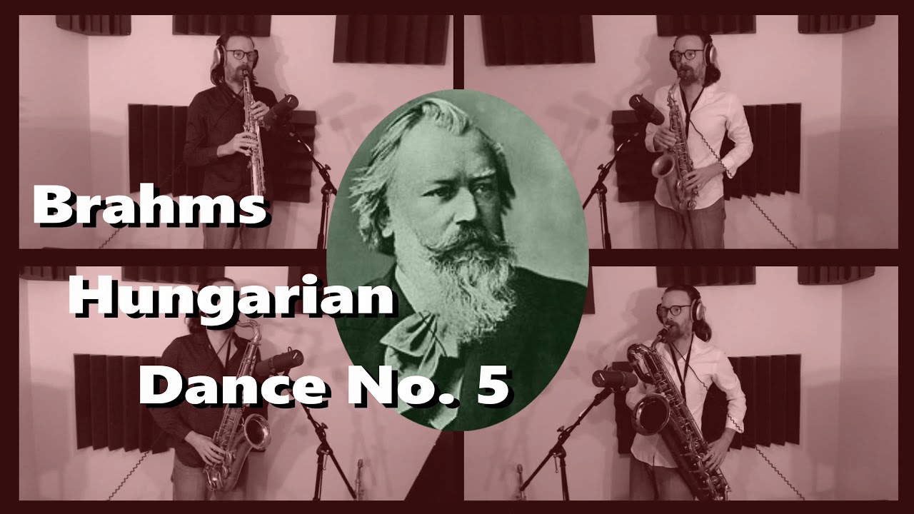 Johannes Brahms - Hungarian Dance No. 5 for Saxophone Quartet - Performed by Zack Varner