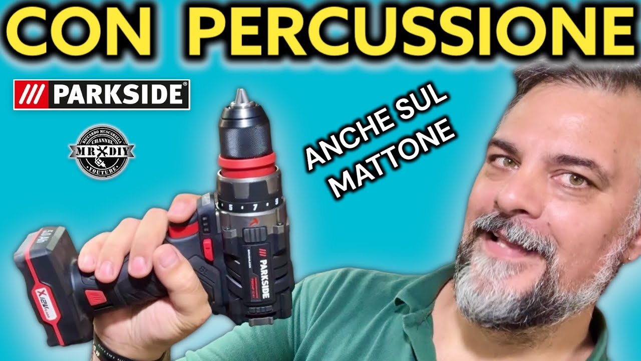 Miglior trapano avvitatore con percussione parkside performance 12V lidl 45nm. mandrino separabile