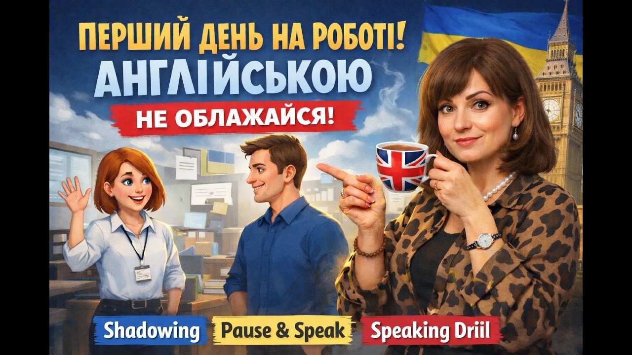 Як не облажатись в перший день на роботі англійською (B1-) | Shadowing / Pause & Speak