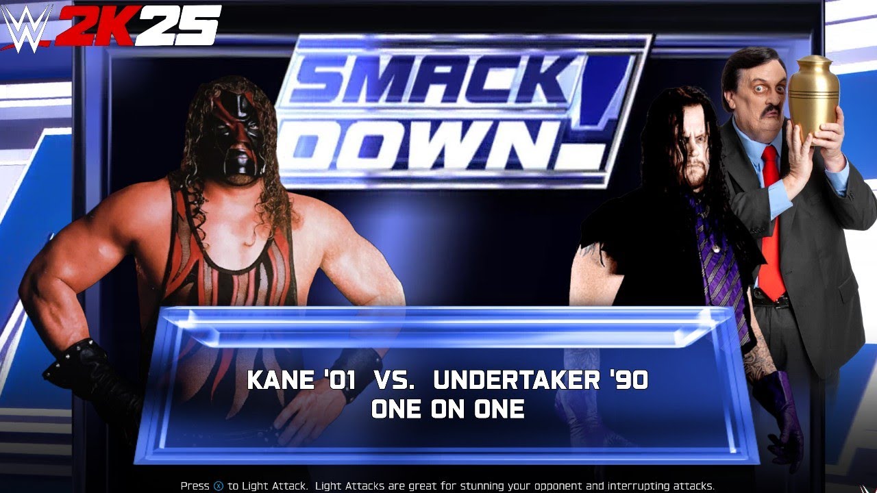 WWE 2k25 - Kane '01 vs Undertaker '90: Single Match at Smackdown 