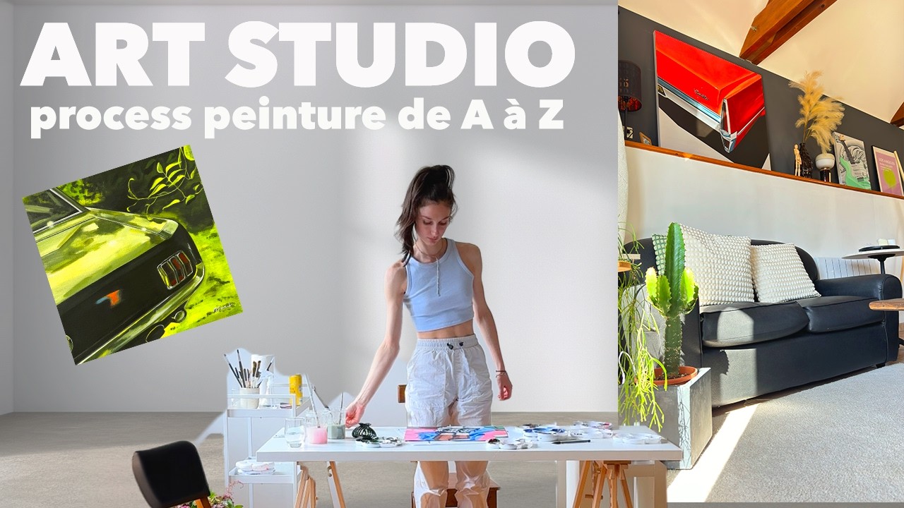 Quotidien d'artiste, Réalisation de 2 peintures, Process de A à Z