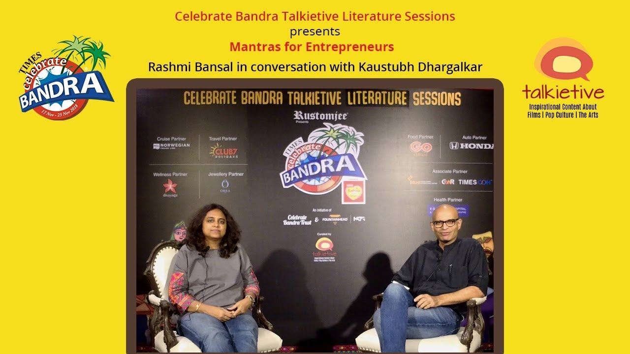 Rashmi Bansal in conversation with Kaustubh Dhargalkar
