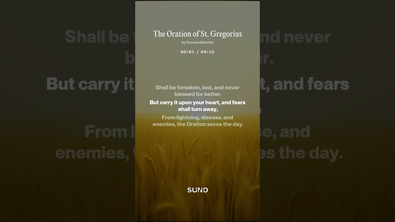 The Oration of St  Gregorius