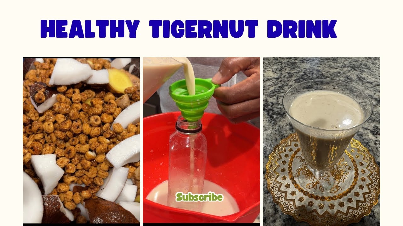 Healthy Tigernut Drink with Coconut, Ginger & Dates | Natural Energy Drink 🌰🥥