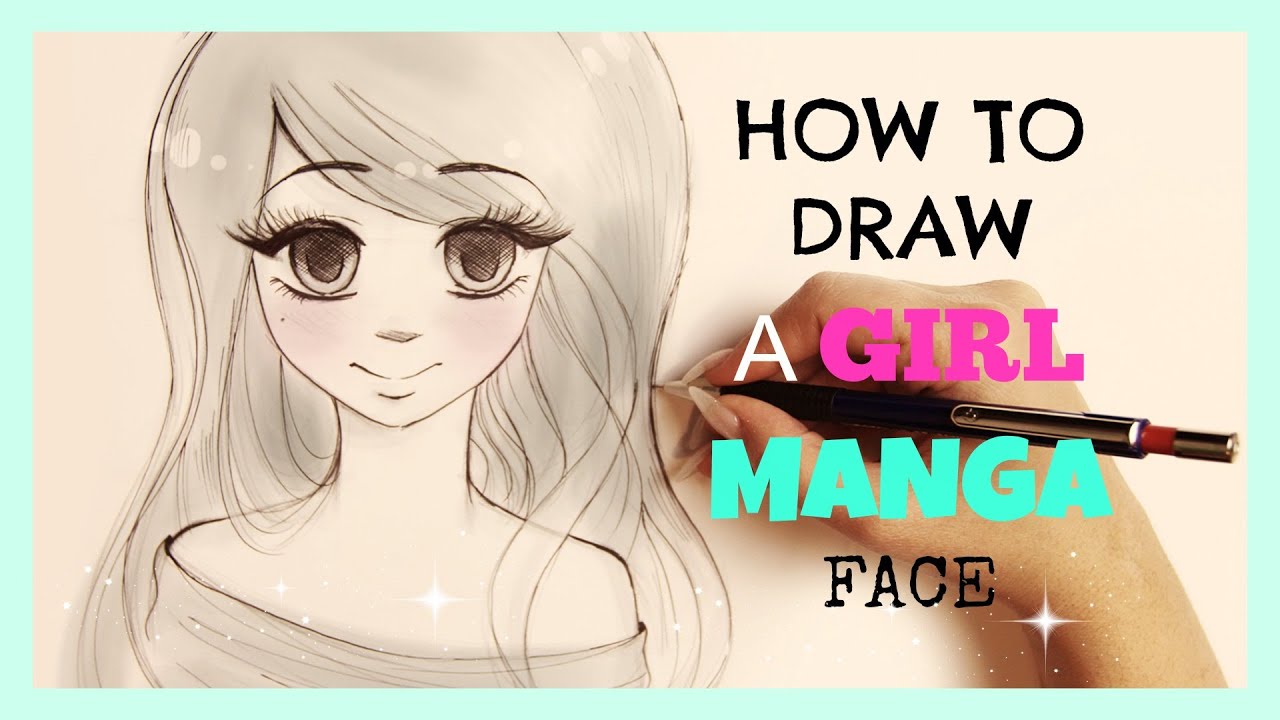 ♡ How To Draw a Girl Manga Face  ♡