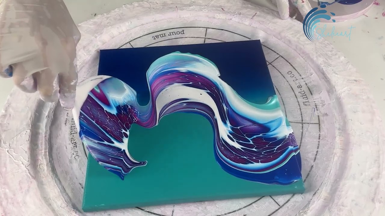 532. Sheleeart - Acrylic Fluid Art - Ombre Bloom Transfer