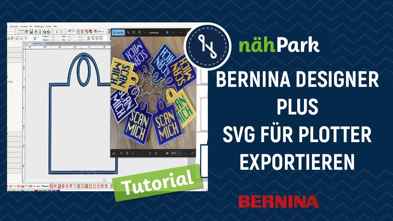 BERNINA Designer plus - SVG Dateien für den Plotter exportieren