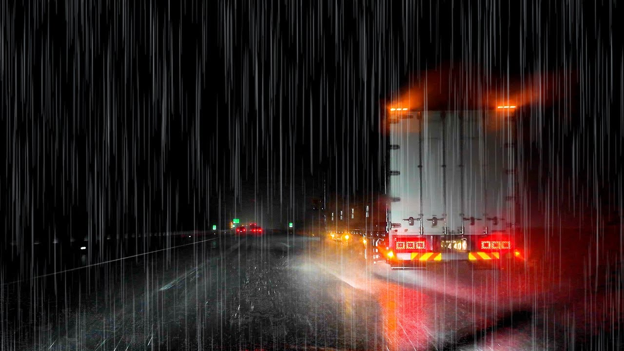☔️Heavy Rain Highway Drive at Midnight💤 Drift into Sleep (Real Footage, Not AI)