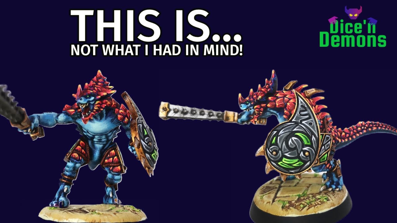 How (not) to paint a Saurus Warrior for Seraphon in Age of Sigmar!