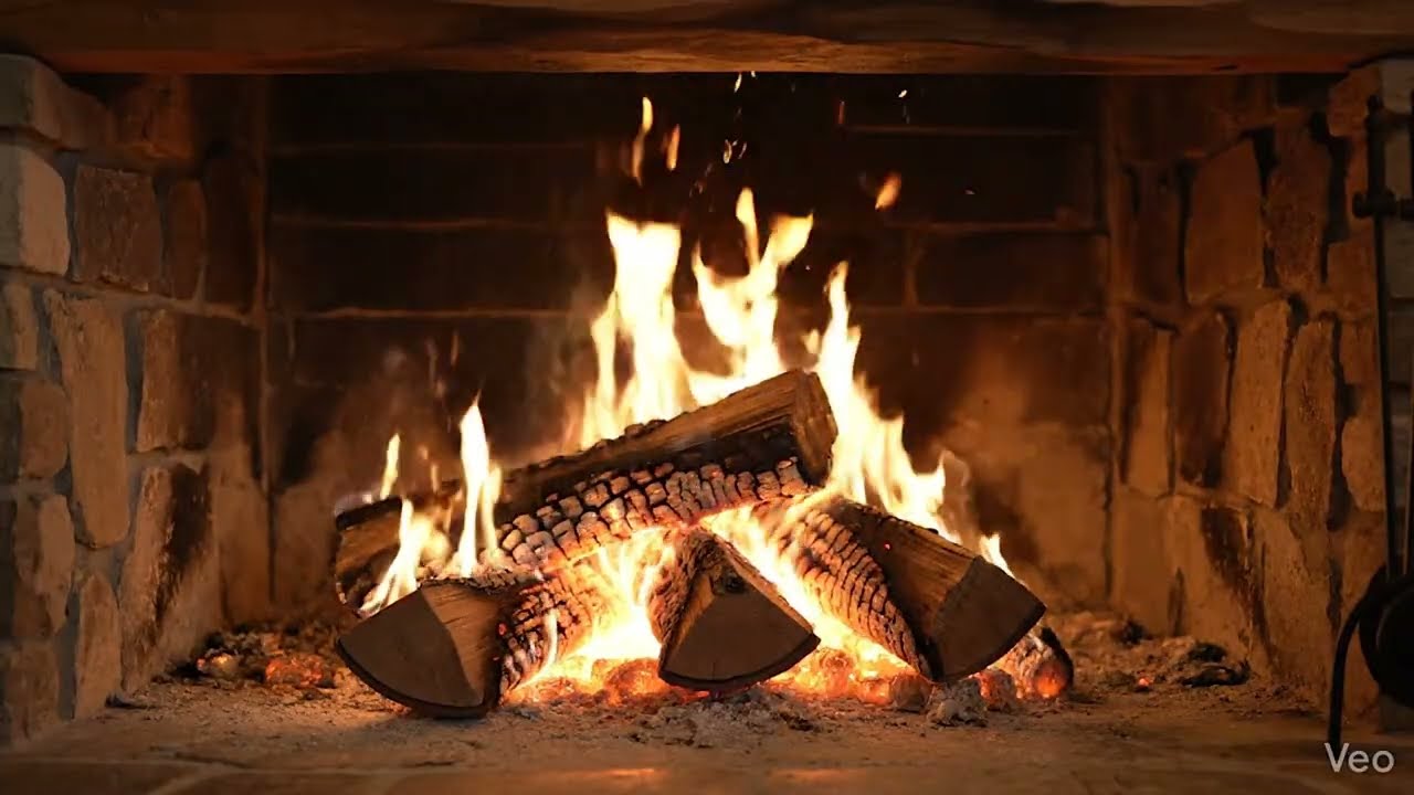 1 Hour of Relaxing Crackling Fire Sounds for Sleep & Study