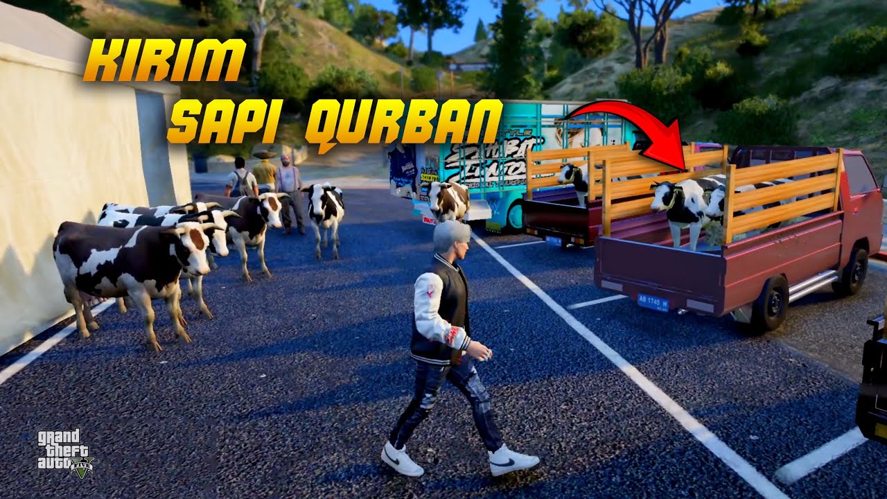 Delivery of 15 Qurban Cows to Government Offices!! GTA 5 Mod Indonesia | Eh Sinyo Episode 30