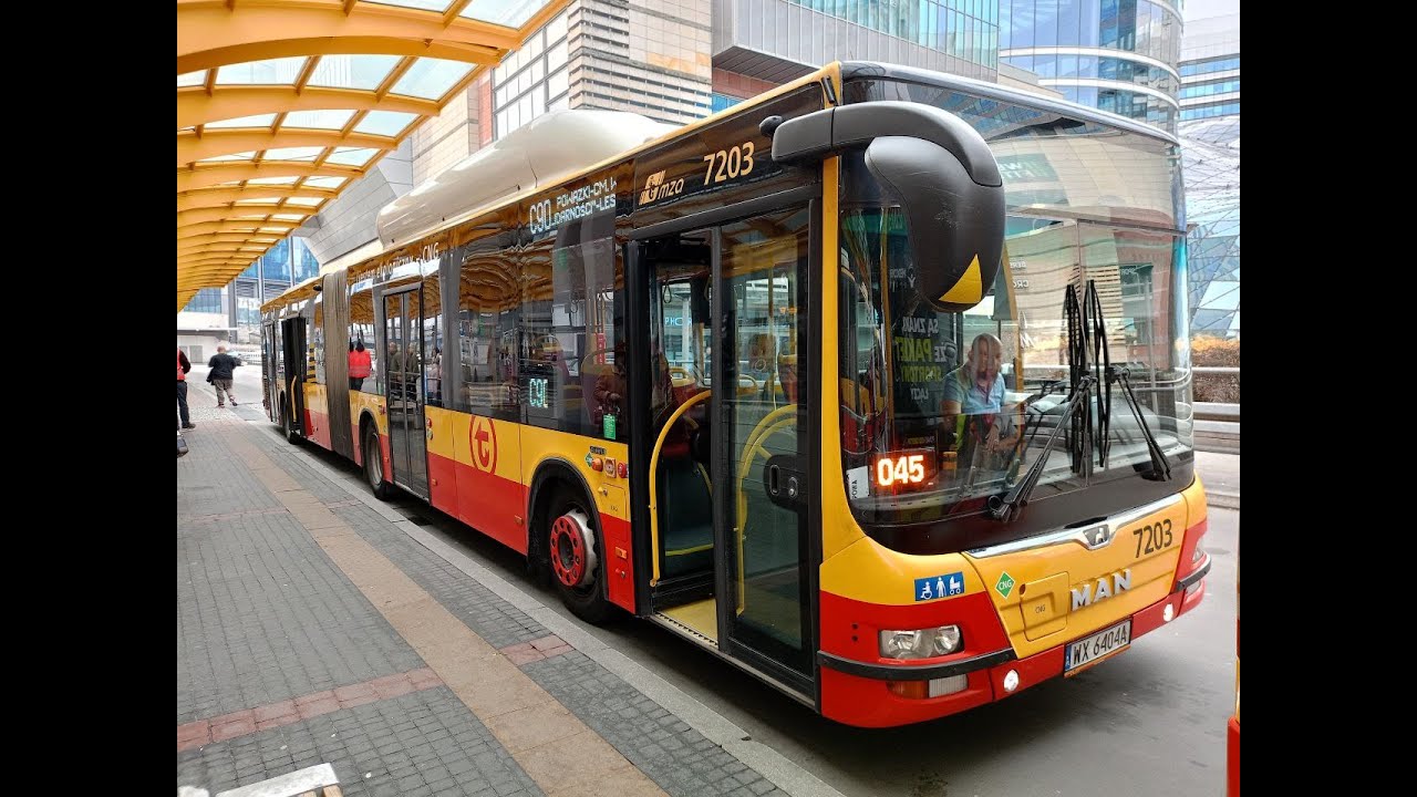 MZA Warszawa linia C90 k. Dw. Centralny, MAN Lion's City G #7203