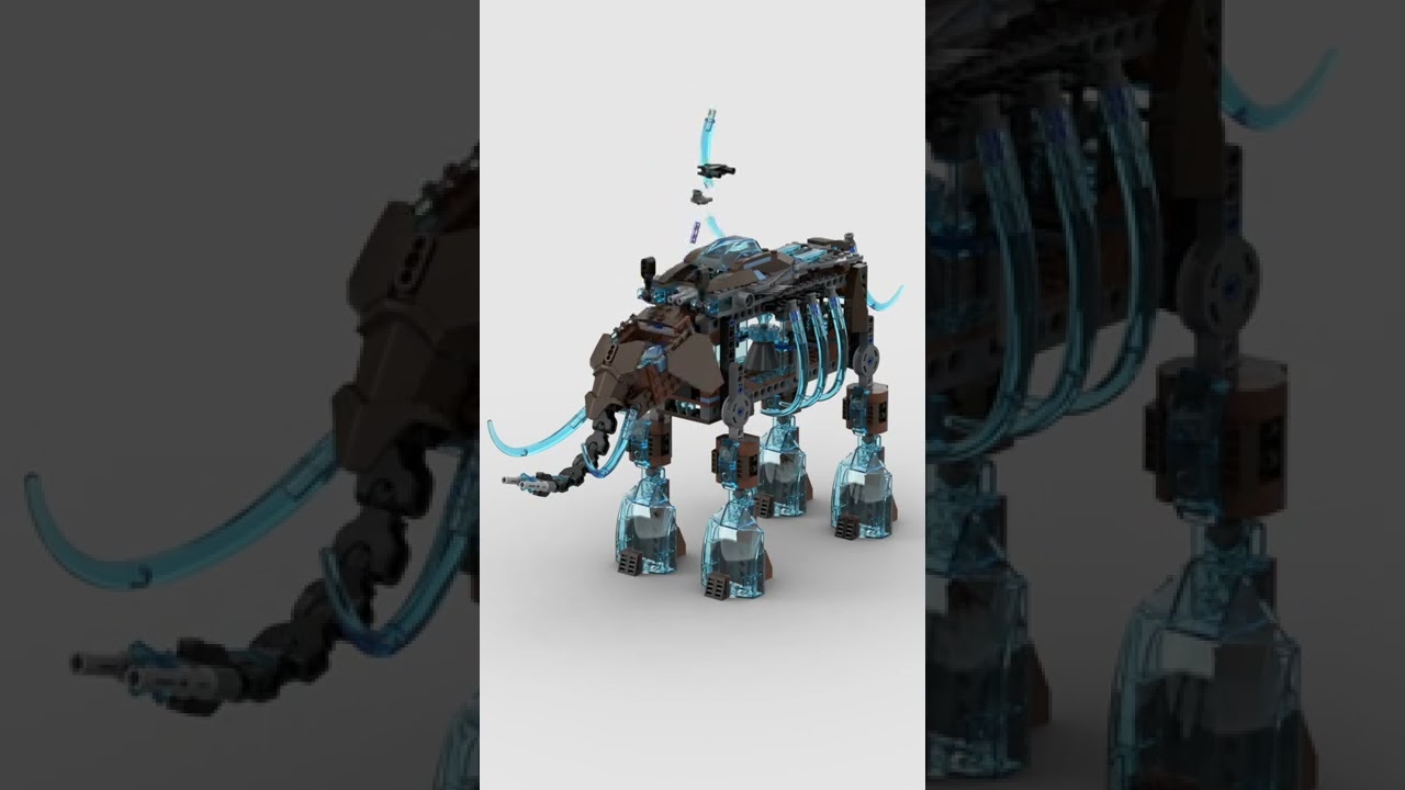 LEGO Ice Mammoth Stomper 🐂 Satisfying Building Animation #shorts