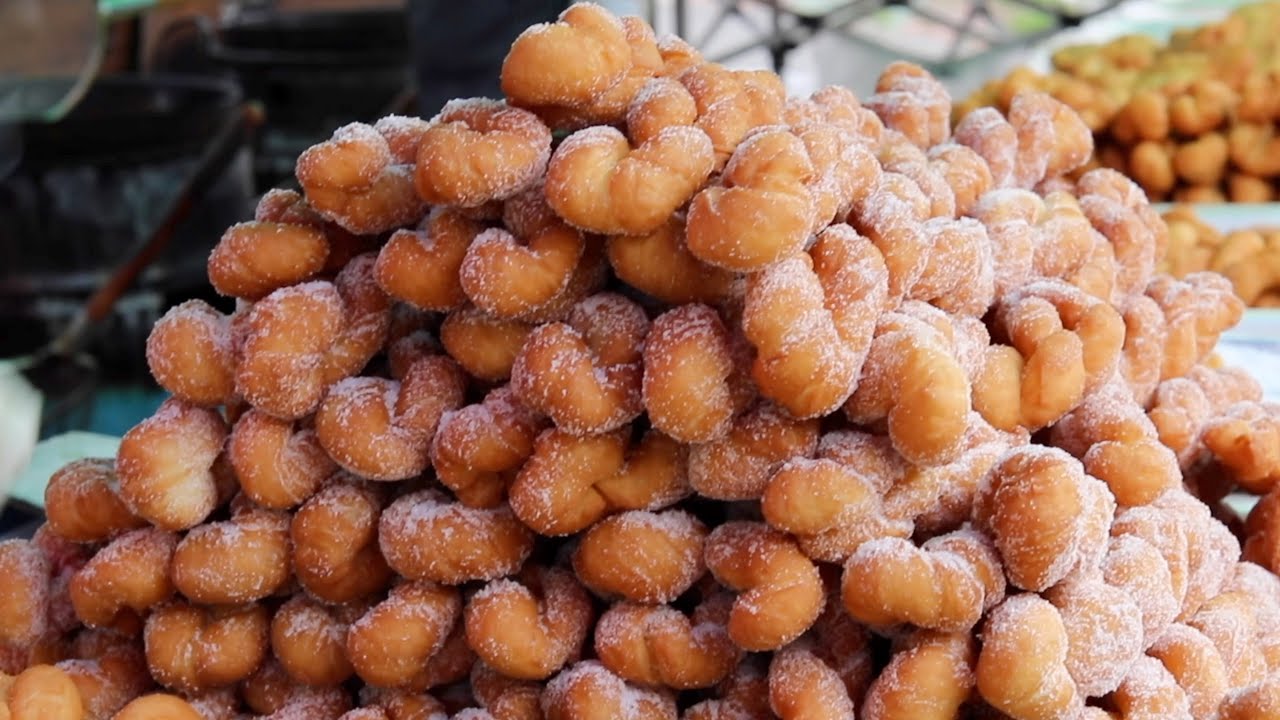 천원에 4개! 70대 노부부가 만드는 오일장 도너츠, 꽈배기 / #korean street food #오일장 #길거리음식