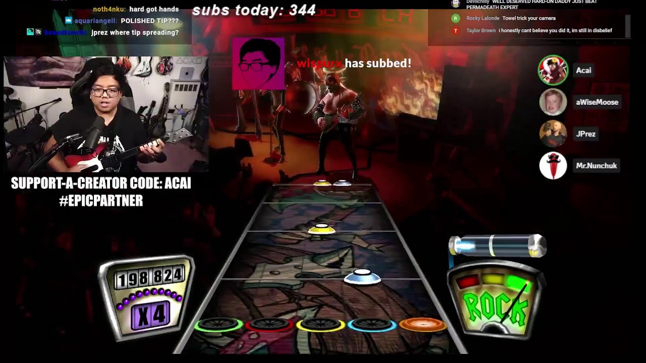 THE GREATEST GUITAR HERO ACHIEVEMENT EVER GUITAR HERO 2 PERMADEATH COMPLETE (FULL STREAM)