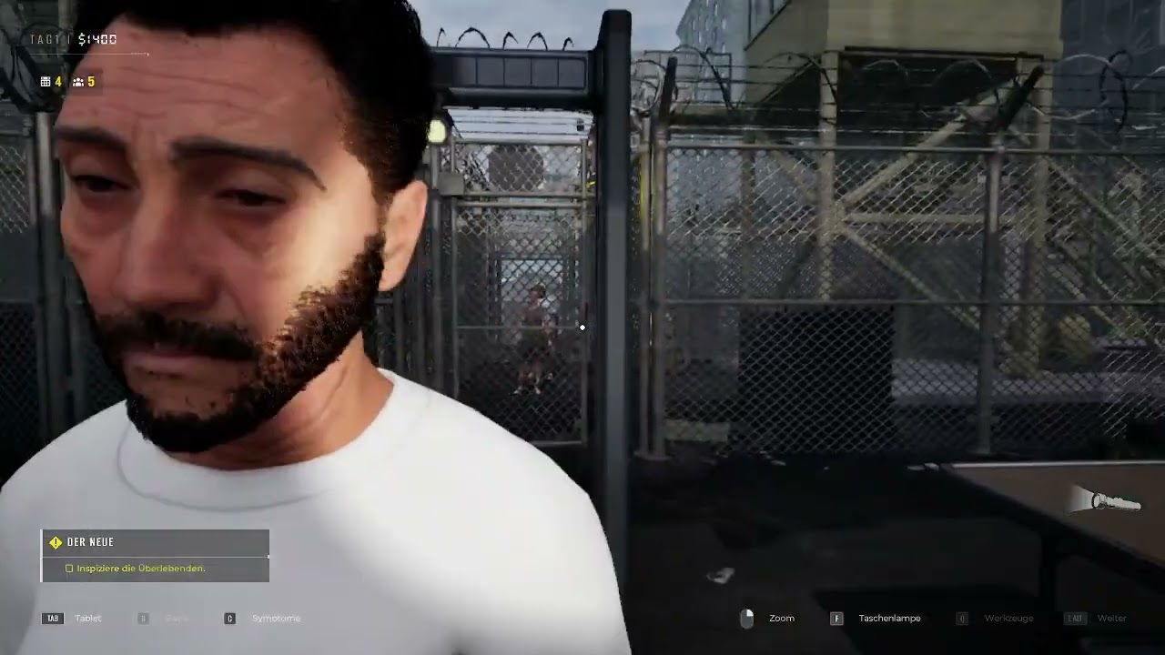 Wir kontrolieren leute auf zombie virus (in Quarantine Zone)