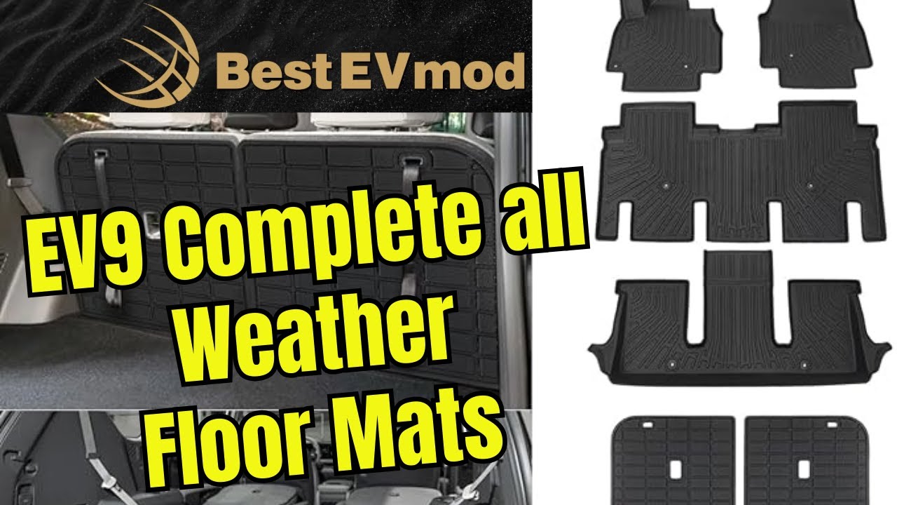 BestEVmod complete All weather floor mats for KIA EV9 6 Seater