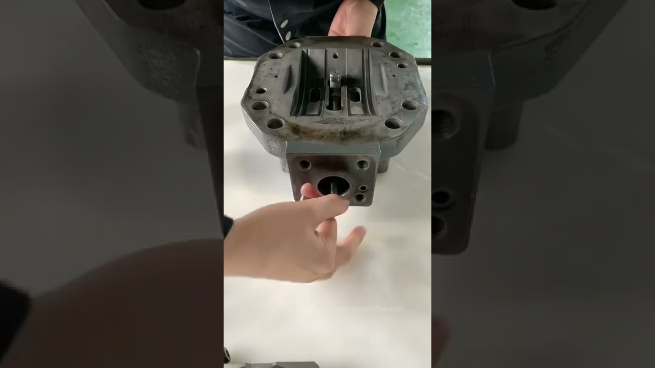 Rexroth A6VE series motor assembly.