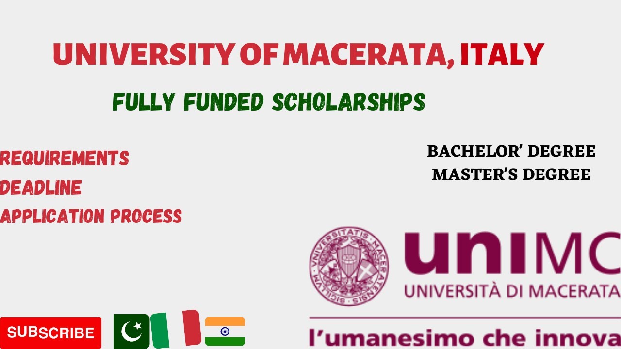 UNIVERSITY OF MACERATA/ Requirements/ Deadline/ Application Process 2023-2024