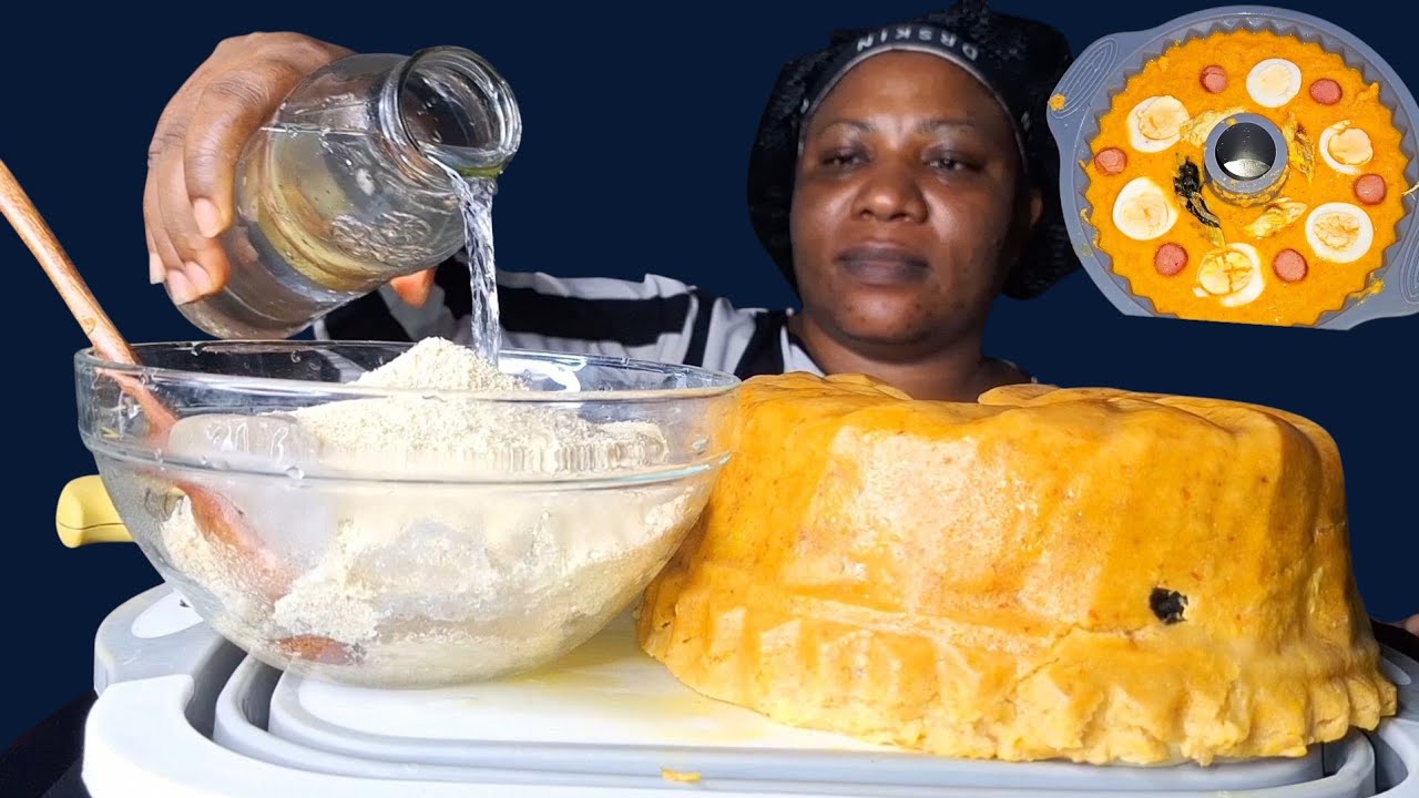 Nigeria food ASMR mukbang moimoi and garri mukbang 