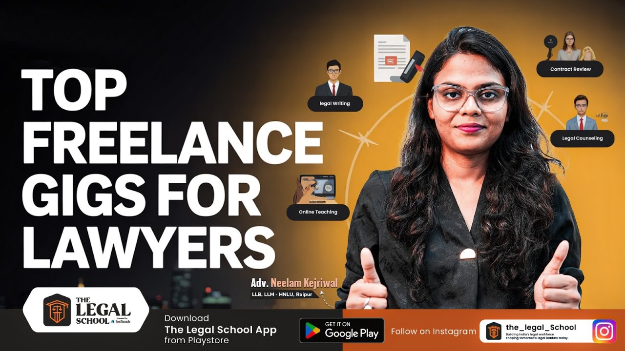 Top 5 Freelance Gigs for Lawyers | Legal Side Hustles You Can Start Today! By ADV. Neelam Ma'am