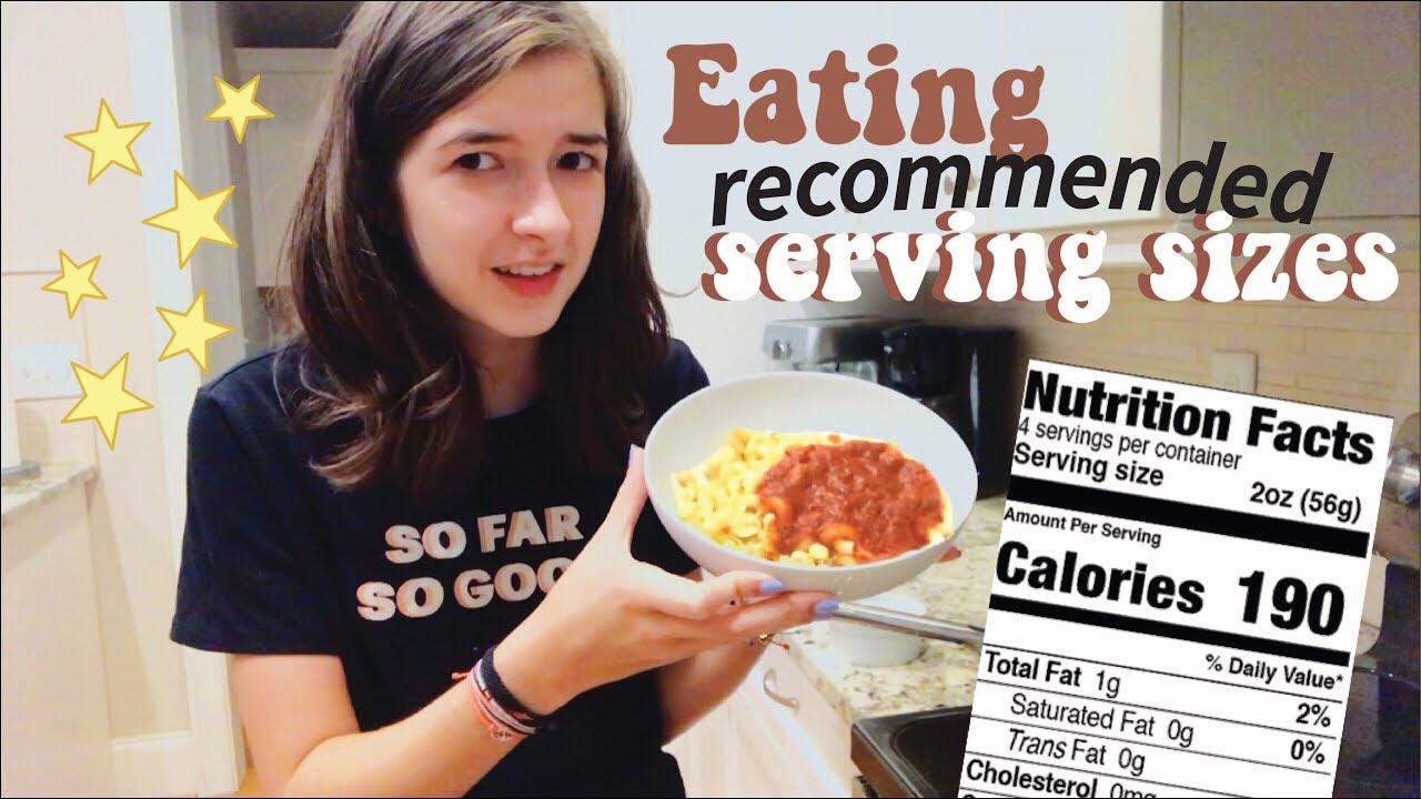 ONLY eating recommended serving sizes for a day...