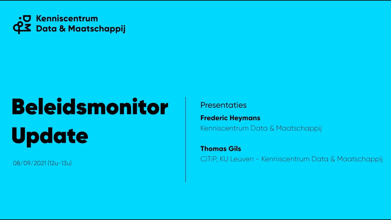 Beleidsmonitor update (september 2021)