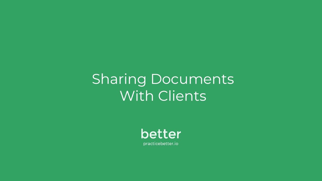Sharing Documents With Clients