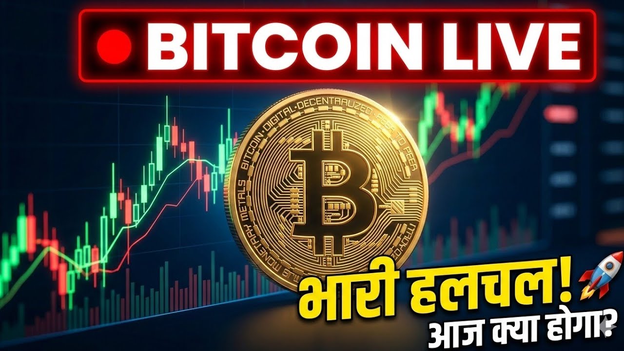 Bitcoin LIVE: बड़ी हलचल! 🚀 क्रिप्टो मार्केट आज ऊपर या नीचे? | BTC Live Chart & Analysis