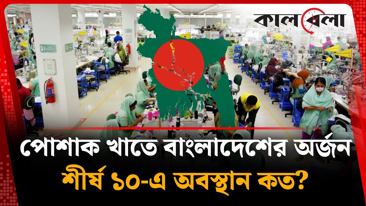 পোশাক রপ্তানিতে নেতৃত্ব দিচ্ছে বাংলাদেশ, শীর্ষ ১০-এ অবস্থান কত? | Bangladesh Garments | Kalbela