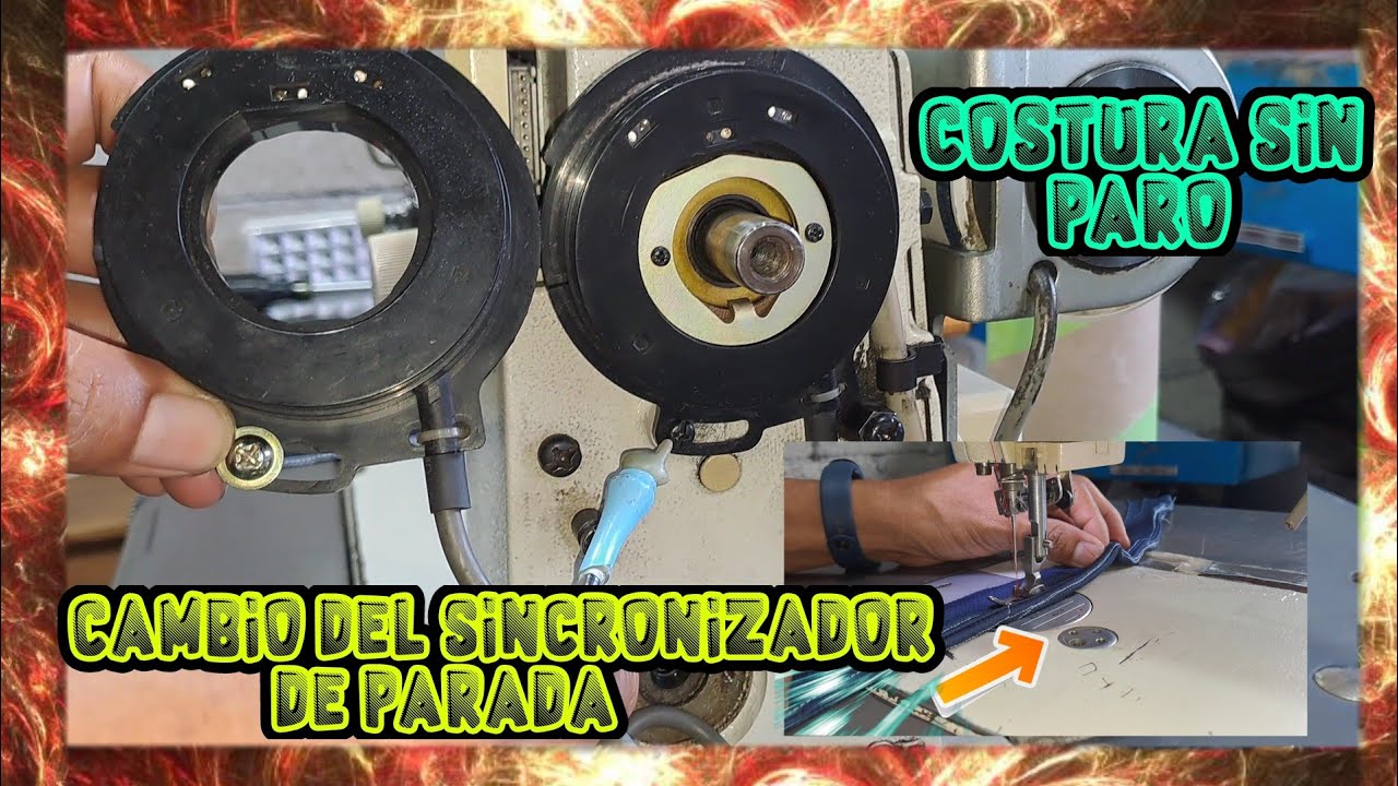 Como CAMBIAR SINCRONIZADOR de PARADA, error costura sin PARO. Maquina RECTA INDUSTRIAL.