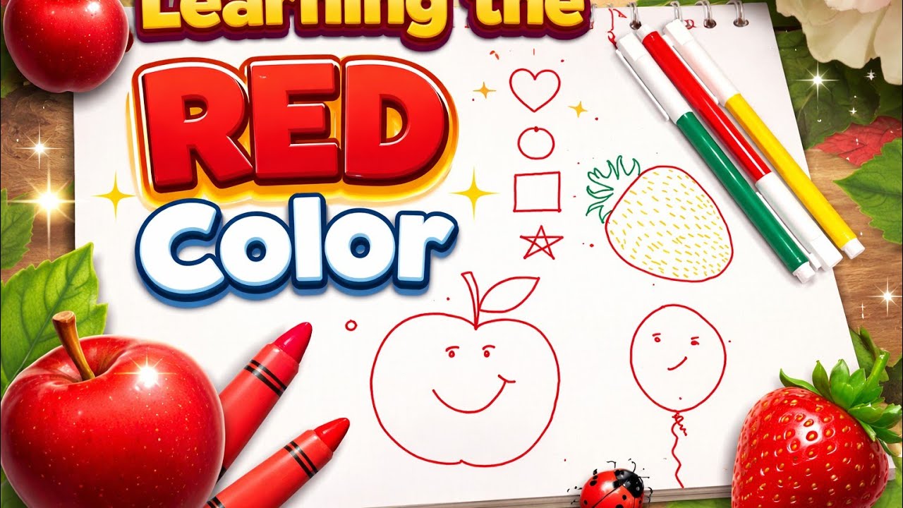 Learn Red Color | Writing Practice