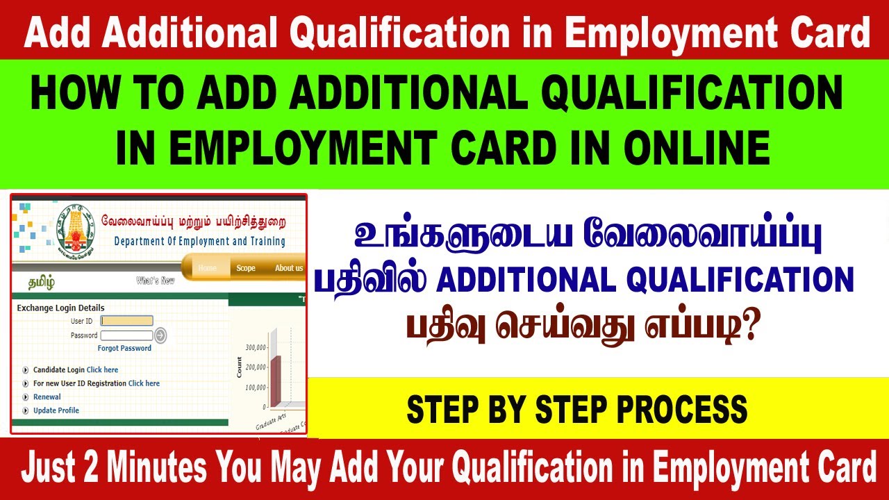 HOW TO ADD ADDITIONAL QUALIFICATION IN EMPLOYMENT CARD IN ONLINE | ULTRA DP TAMIL
