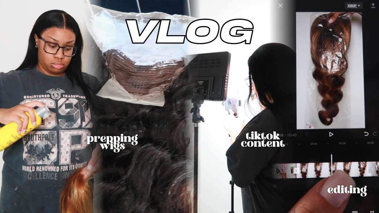 VLOG: DAY IN THE LIFE OF A FULL TIME WIG INFLUENCER + CONTENT CREATOR | Marketa Tenay