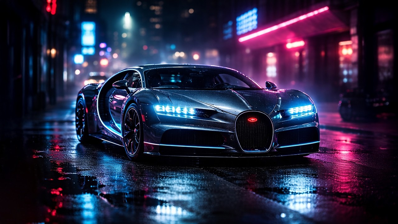Neon Rain Night Drive | Deep House for Focus