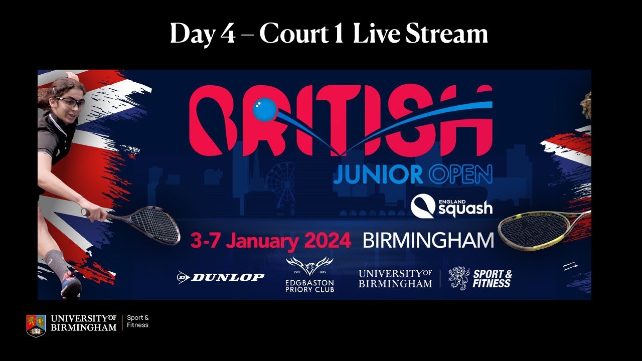LIVE BJO OPEN SQUASH | Day 4 - Court 1