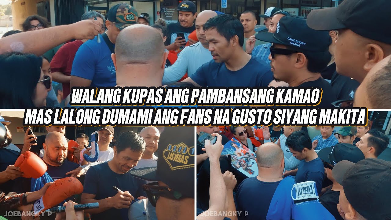 Pacquiao Walang Kupas At Dinudumog Ng Mga Fans Pagkatapos Ng Training Sa Wild Card Gym